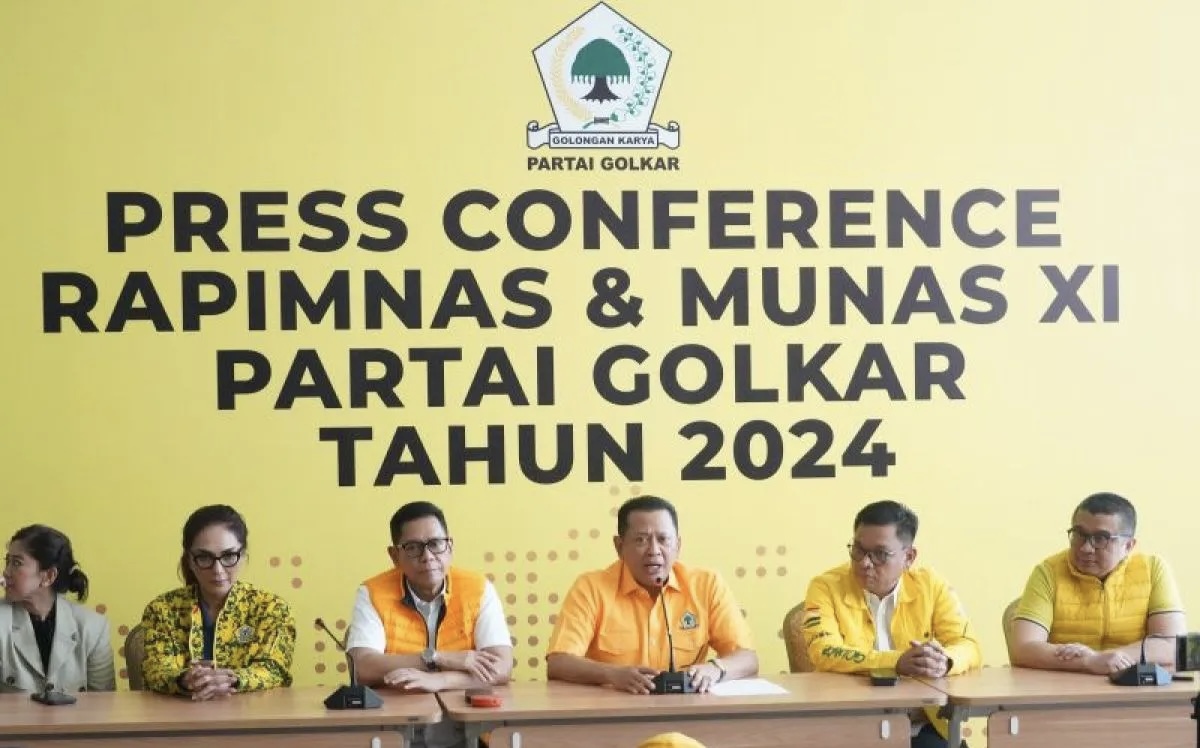 Konferensi Pers Munas Partai Golkar. (SinPo.id/Antara)