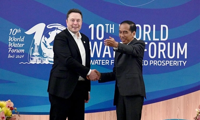 Presiden Joko Widodo dan CEO Tesla Elon Musk (SinPo.id/ Setpres)