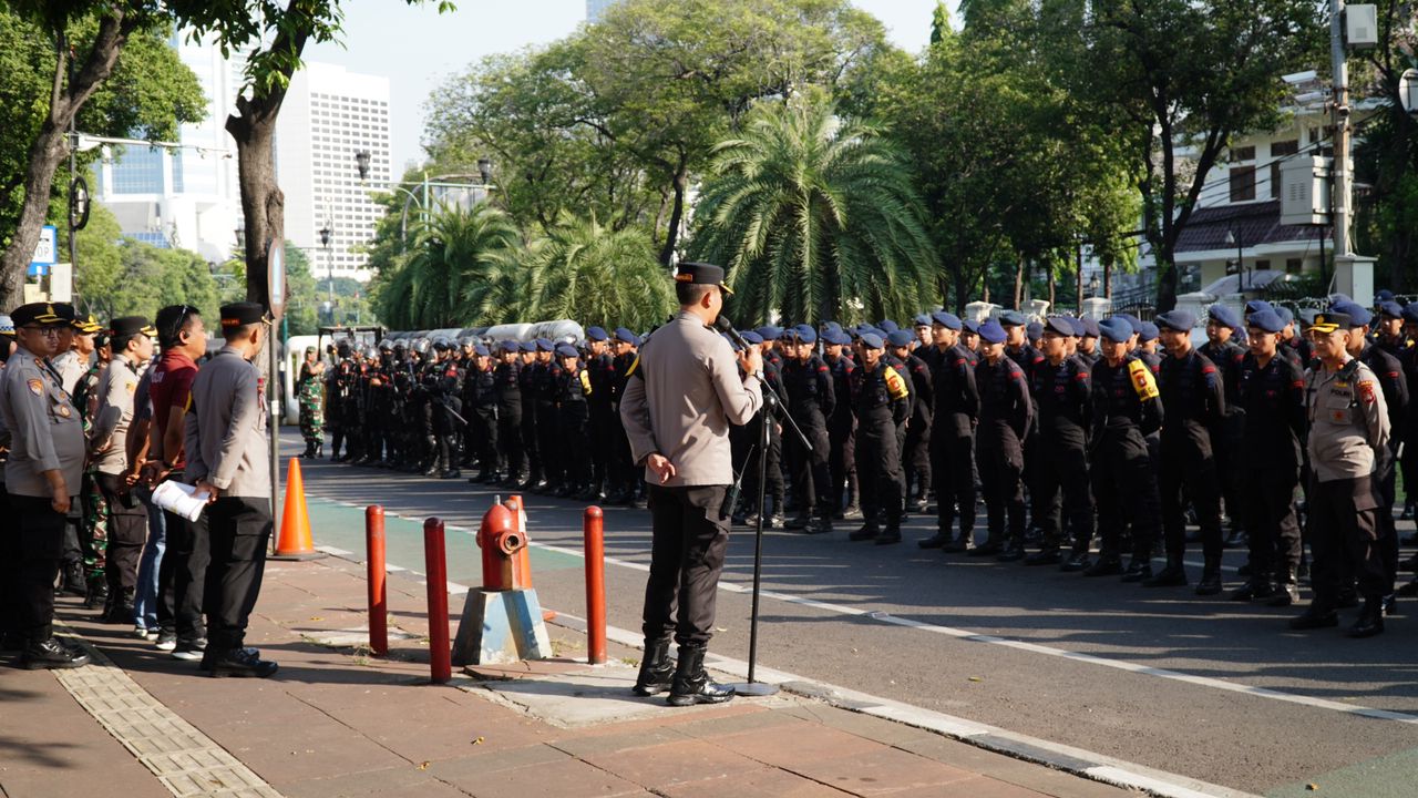 Apel pengawalan obyek vital di Jakarta Pusat (SinPo.id/Dok.Polres Jakpus)