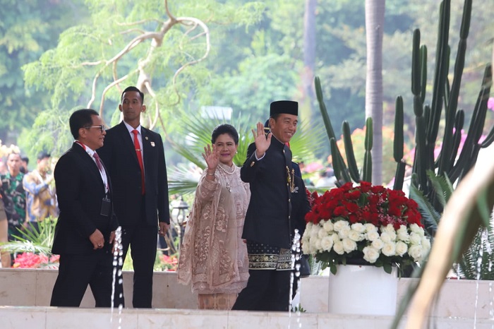 Presiden Joko Widodo saat memasuki Gedung MPR/DPR/DPD RI. (SinPo.id/Ashar)