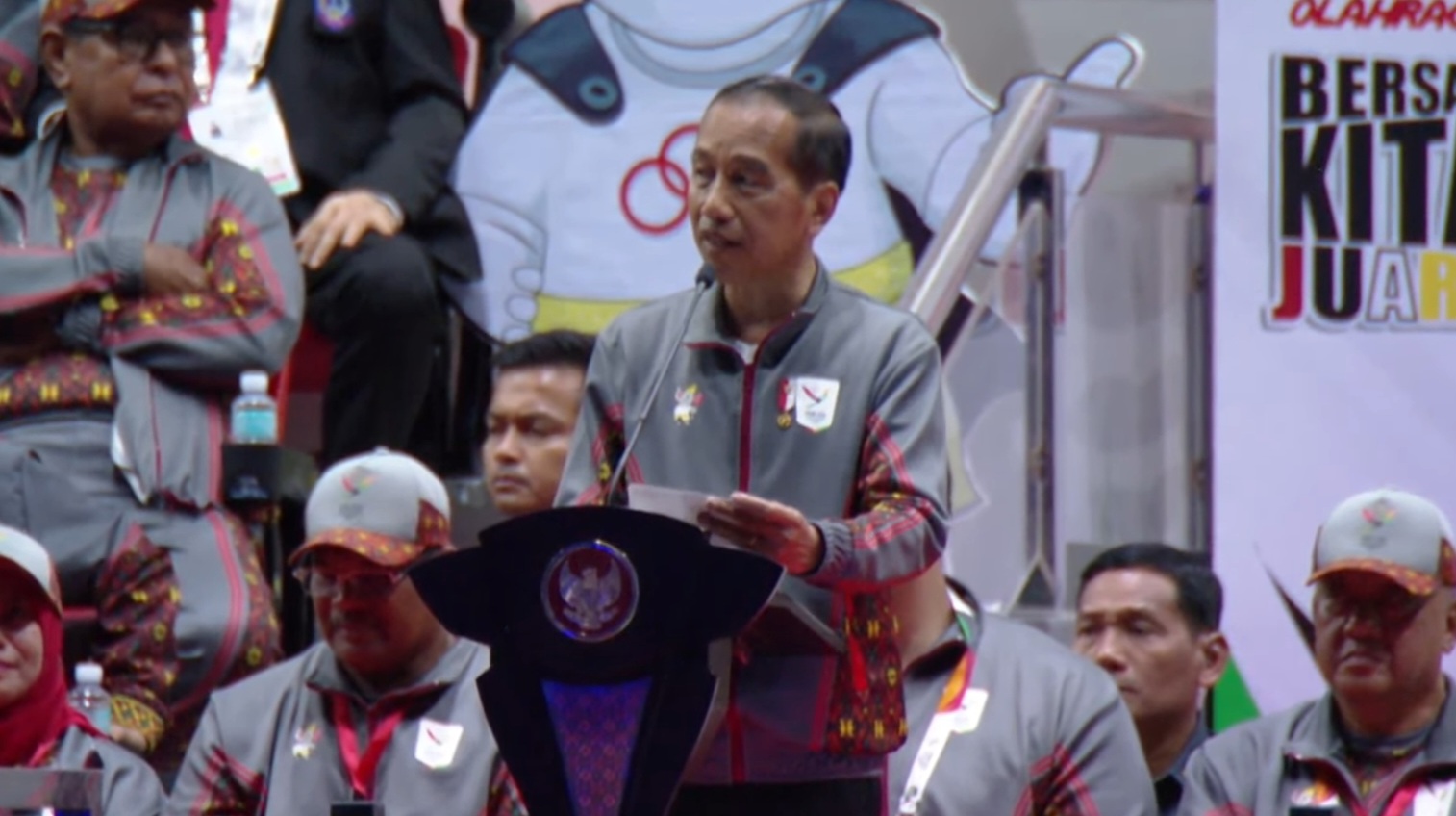 Presiden Jokowi membuka penyelenggaraan PON XXI Aceh-Sumut 2024 (SinPo.id/YouTube Setpres)