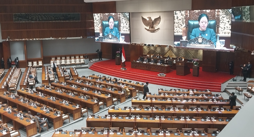 Rapat paripurna DPR RI (SinPo.id/ Galuh Ratnatika)