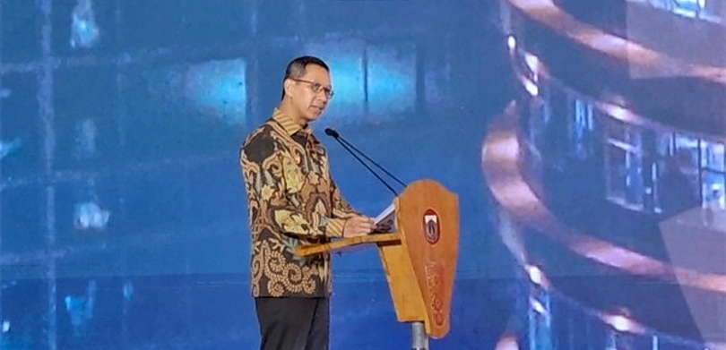 Pj Gubernur DKI Jakarta Heru Budi Hartono saat membuka pameran JIF 2024. (SinPo.id/Pemprov DKI)