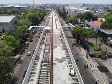 track LRT Stasiun Velodrome (SinPo.id/Beritajakarta)