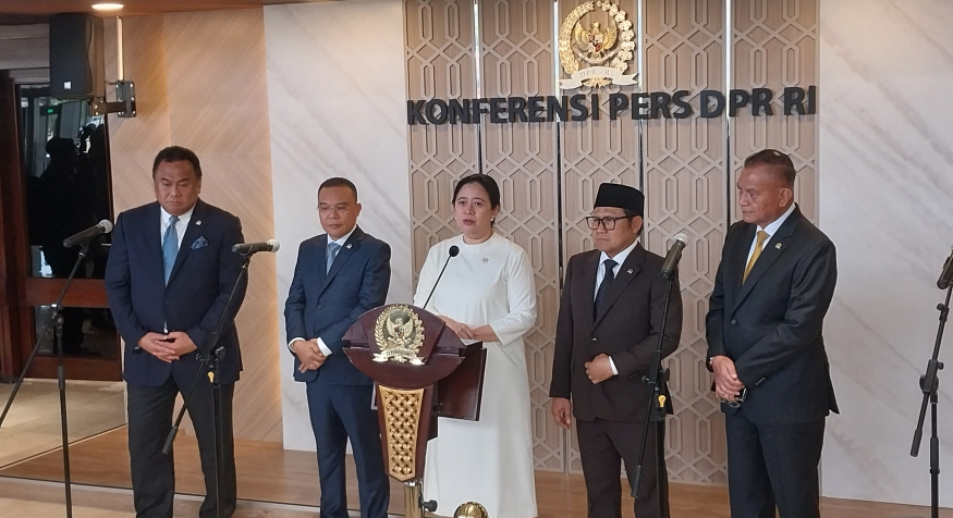 Pimpinan DPR RI periode 2019-2024 (SinPo.id/ Galuh Ratnatika)