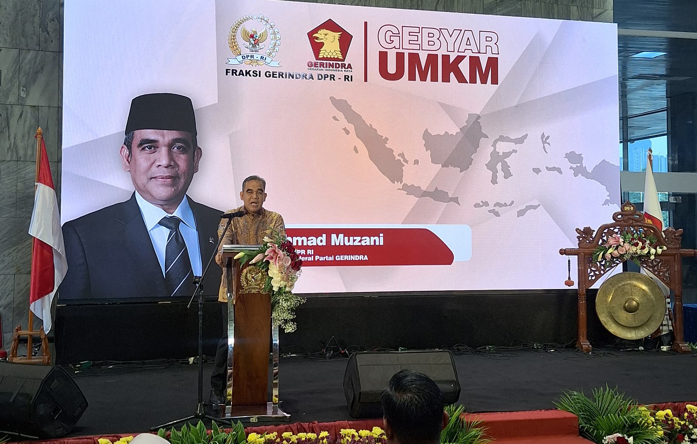 Sekjen Partai Gerindra Ahmad Muzani (SinPo.id/ Galuh Ratnatika)