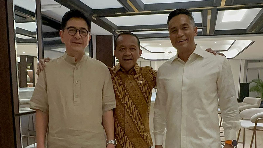 Menteri ESDM Bahlil Lahadalia pertemukan Arsjad dan Anindya. (SinPo.id/IG @melangkahdaritimur.id)