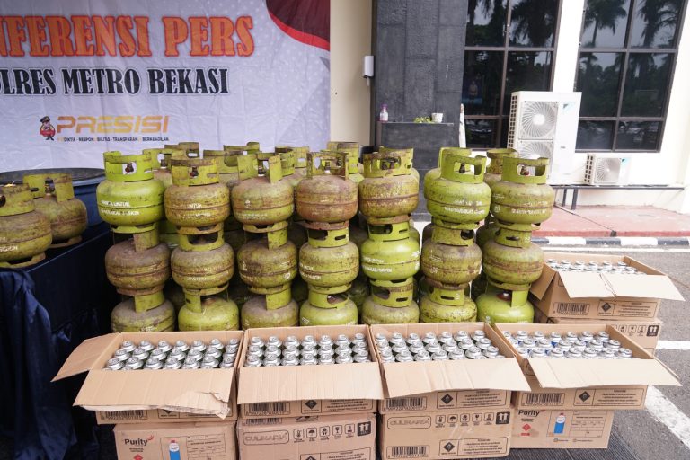 Pengoplosan gas portable (SinPo.id/ Humas Polri)