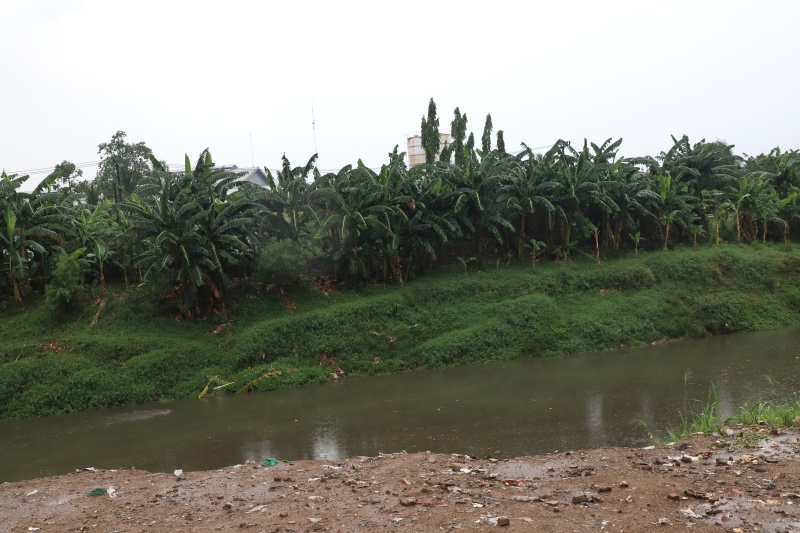 Lokasi penemuan tujuh mayat di kali Bekasi (SinPo.id/ Ashar)