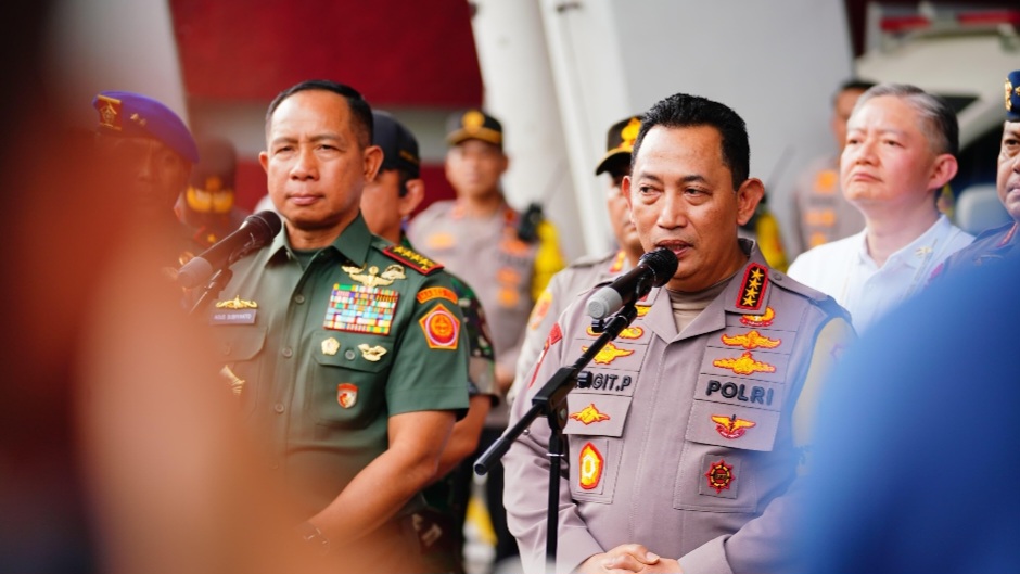 Panglima TNI dan Kapolri mengecek kesiapan penyelengaraan Misa Agung di GBK (SinPo.id/Humas Polri)