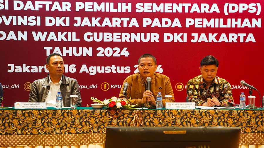 KPU DKI Jakarta mengumumkan penetapan tiga paslon Pilgub Jakarta. (SinPo.id/dok. KPU DKI)