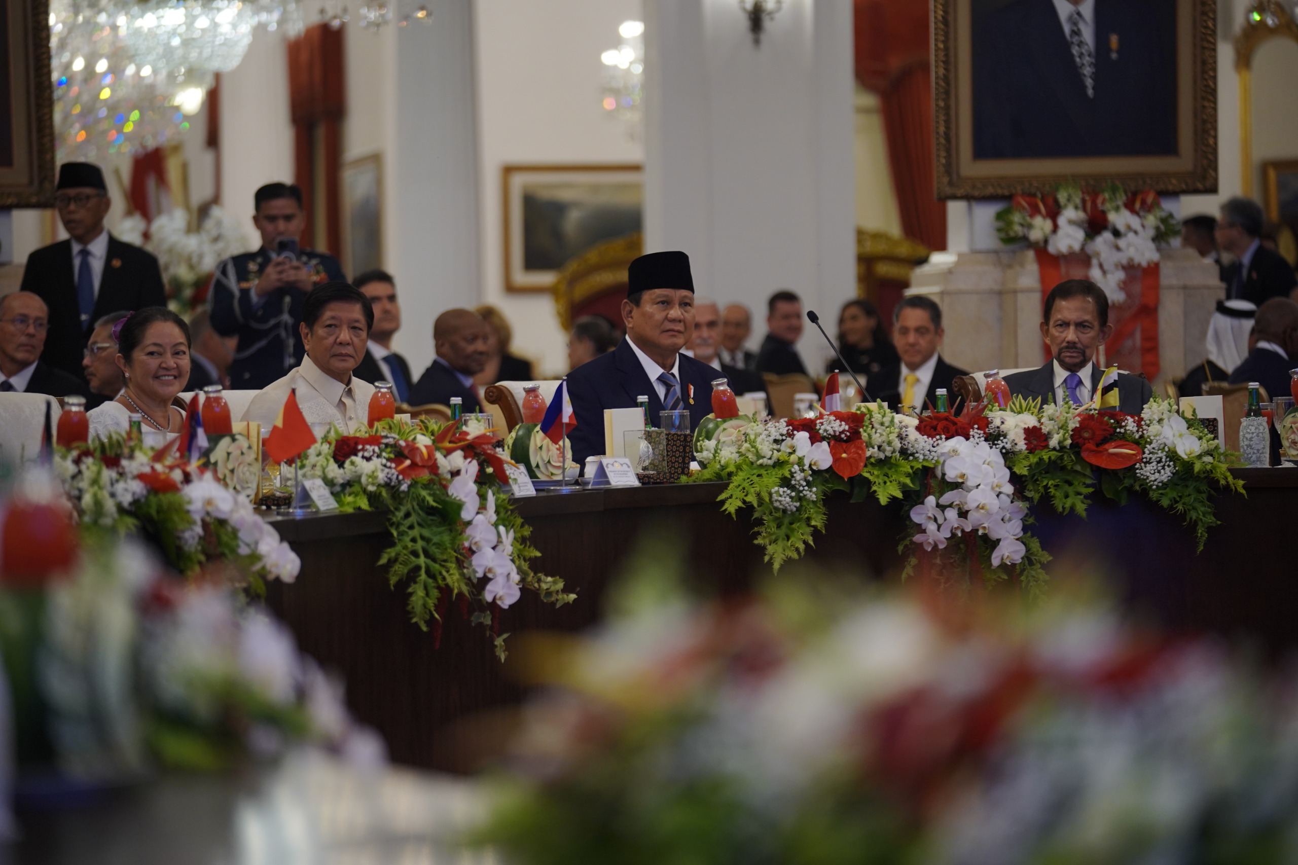 Presiden Prabowo Jamu Tamu Negara di Istana Merdeka (SinPo.id/Istimewa)