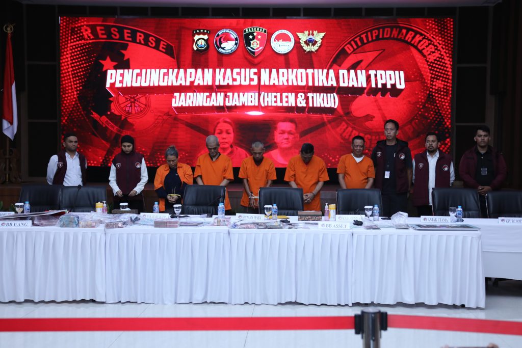 Bareskrim Polri ungkap Jaringan Narkoba Wilayah Jambi H dan DS (SinPo.id/HumasPolri)