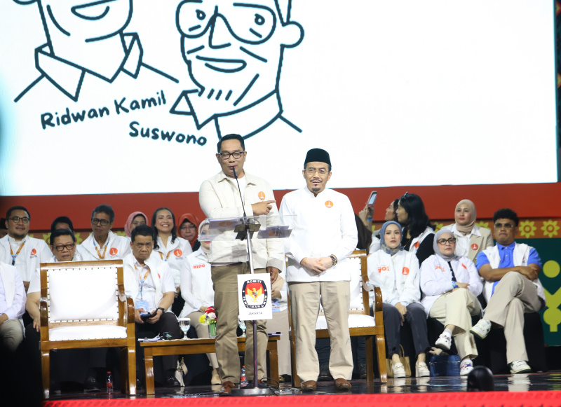 Pasangan Ridwan Kamil dan Suswono (SinPo.id/ Ashar)