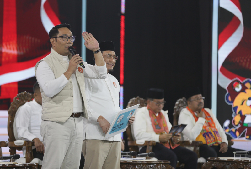 Debat perdana Pilgub Jakarta pasangan Ridwan Kamil-Suswono (RIDO) dengan tema