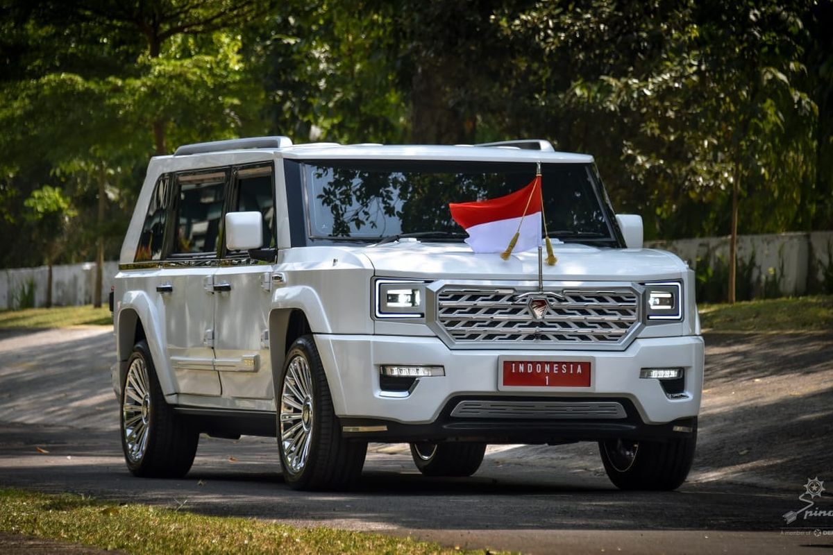 Penampakan kendaraan Presiden RI Prabowo Subianto usai dilantik di Gedung MPR/DPR RI, Jakarta pada Minggu, 20 Oktober 2024. (SinPo.id/Dok. PT. Pindad)