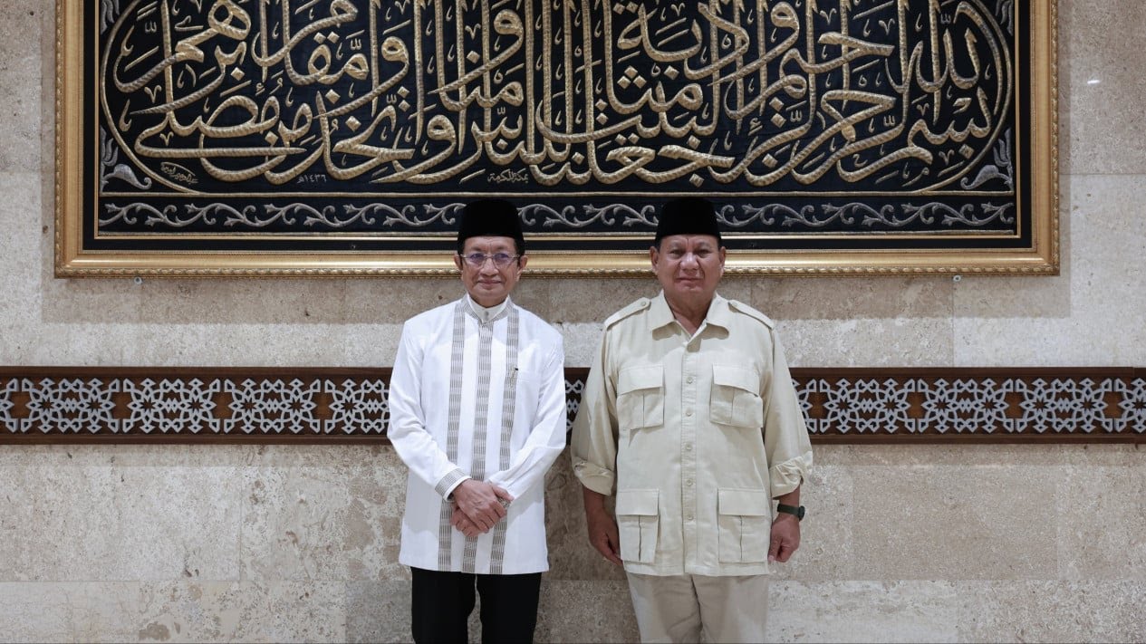 Imam Besar Istiqlal, Nasaruddin Umar bersama Presiden RI Terpilih, Prabowo Subianto (Sinpo.id/dok: Tim Media)