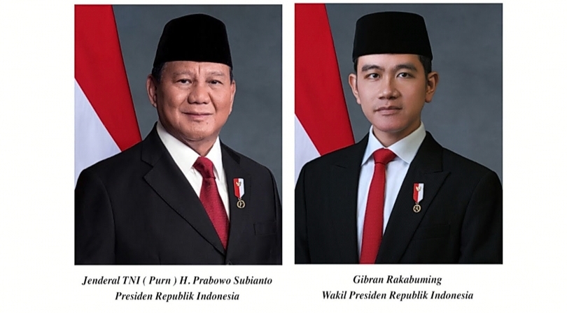 Foto resmi Presiden Prabowo Subianto dan Wakil Presiden Gibran Rakabuming Raka (SinPo.id/ Dok. Tim Prabowo)