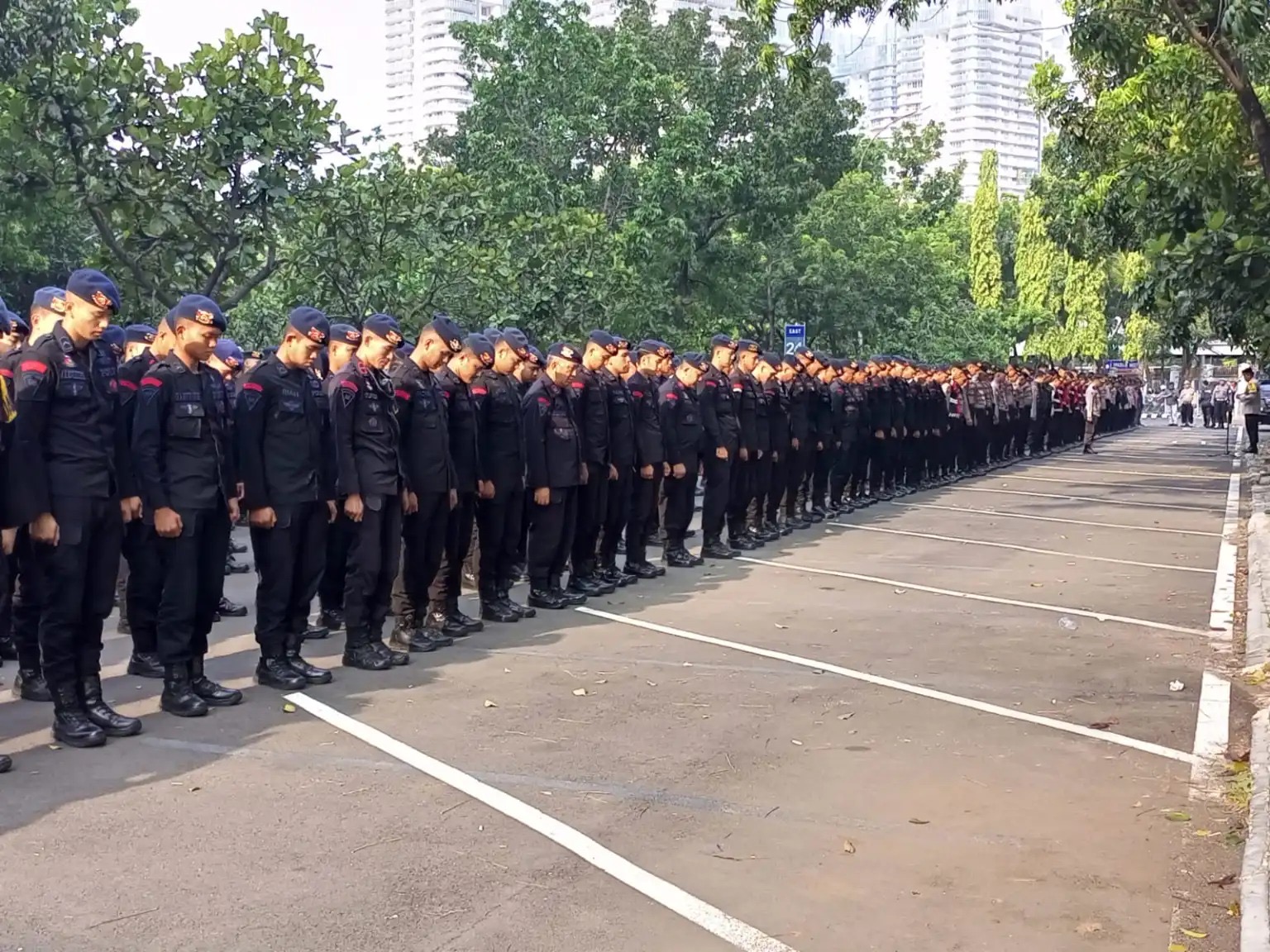 Pengamanan kampanye Cagub-Cawagub Jakarta hari ini (SinPo.id/Humas Polda Metro Jaya)