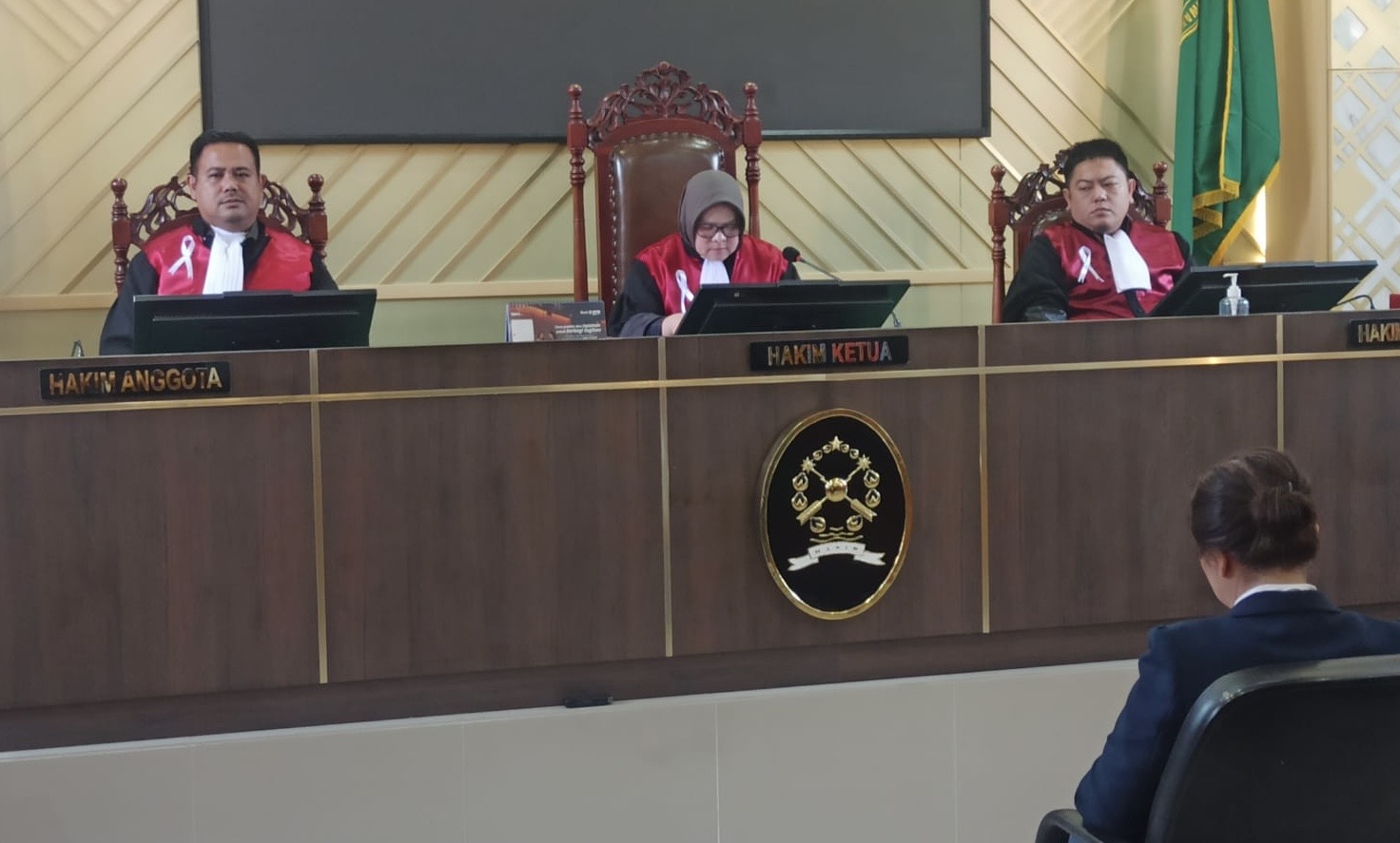 Sidang kasus pemalsuan tanda tangan di PN Karawang. Istimewa.