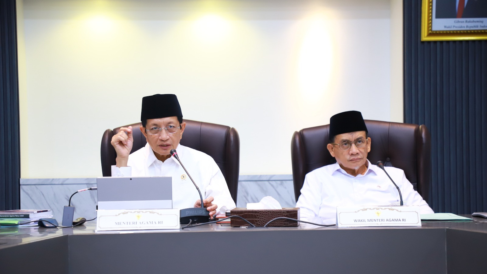 Menteri Agama Nasaruddin Umar dan Wamenag H. R. Muhammad Syafi'i. (SinPo.id/Dok. Kemenag)