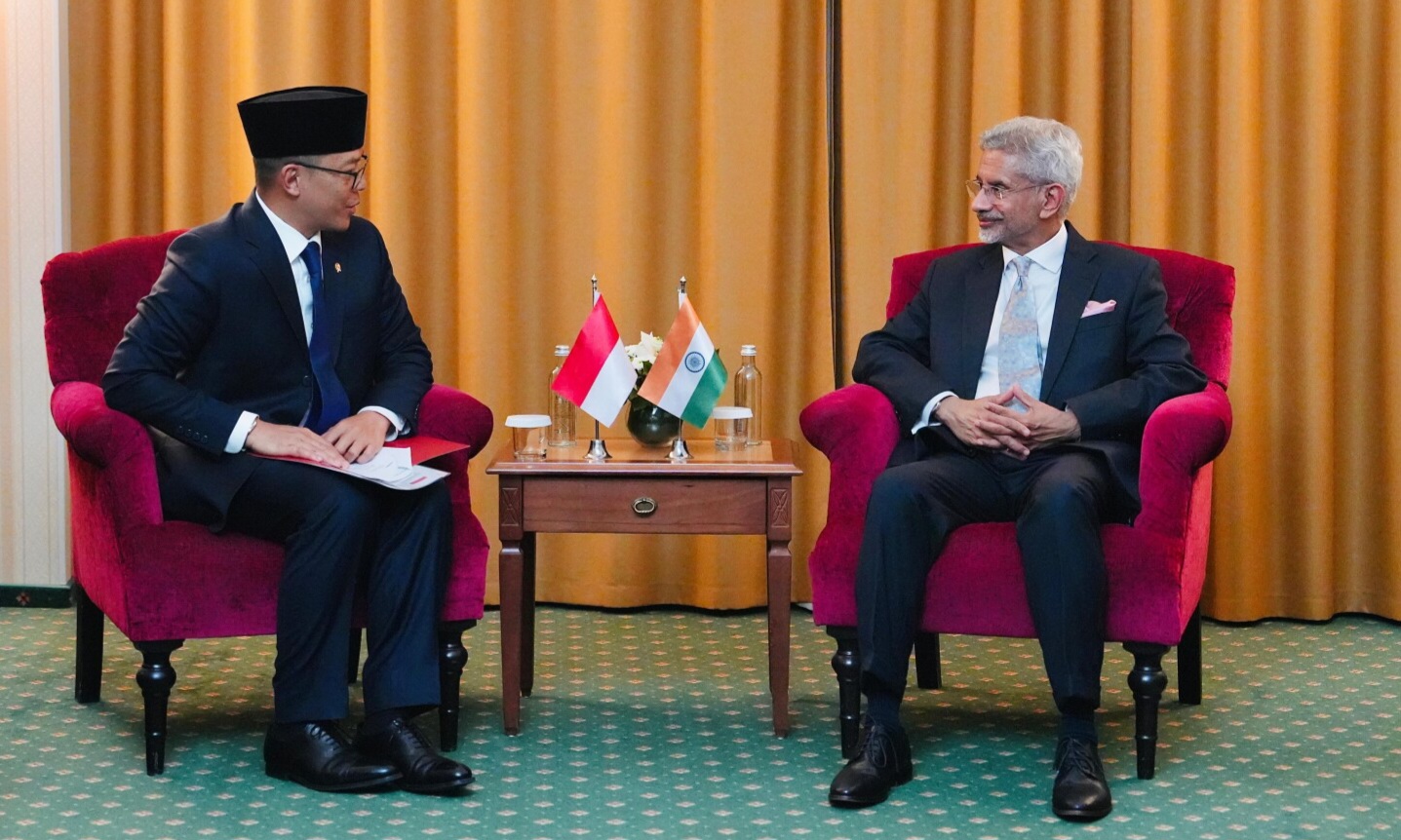 Menlu RI Sugiono bersama Menlu India India S. Jaishankar (SinPo.id/Kemlu)