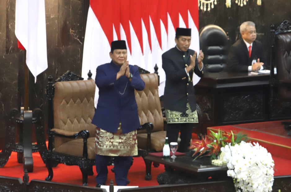 Presiden Prabowo Subianto bersama mantan Presiden Jokowi (SinPo.id/Ashar)