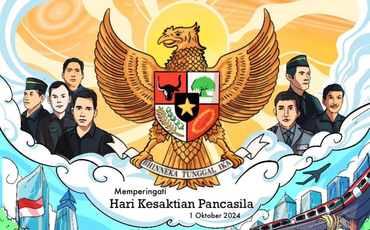 Tangkap layar ilustrasi Peringatan Hari Kesaktian Pancasila yang diunggah melalui akun resmi Instagram Presiden Joko Widodo @jokowi. (SinPo.id/Instgram @jokowi)