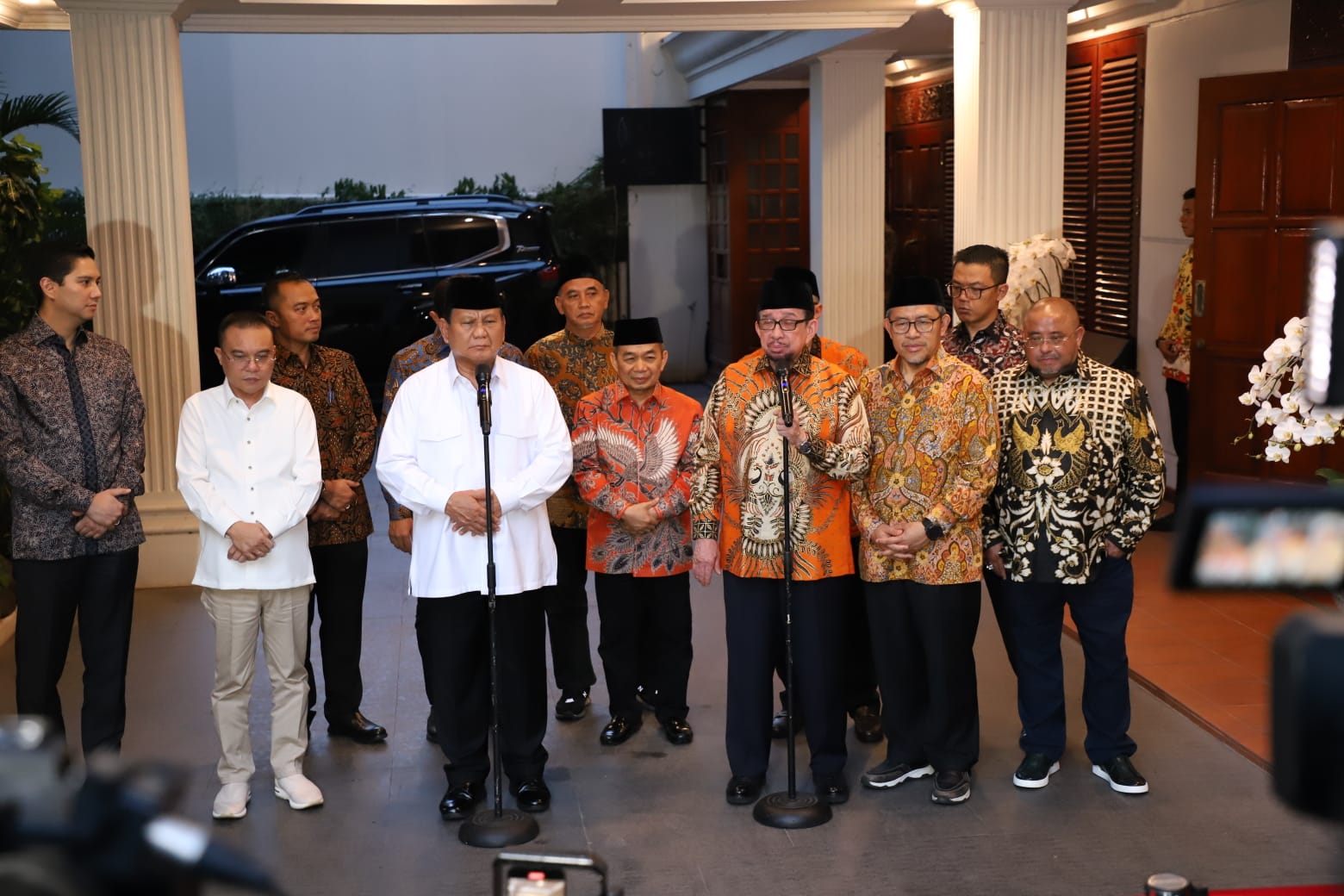 Presiden terpilih Prabowo Subianto saat bertemu elite PKS (SinPo.id/ Ashar)