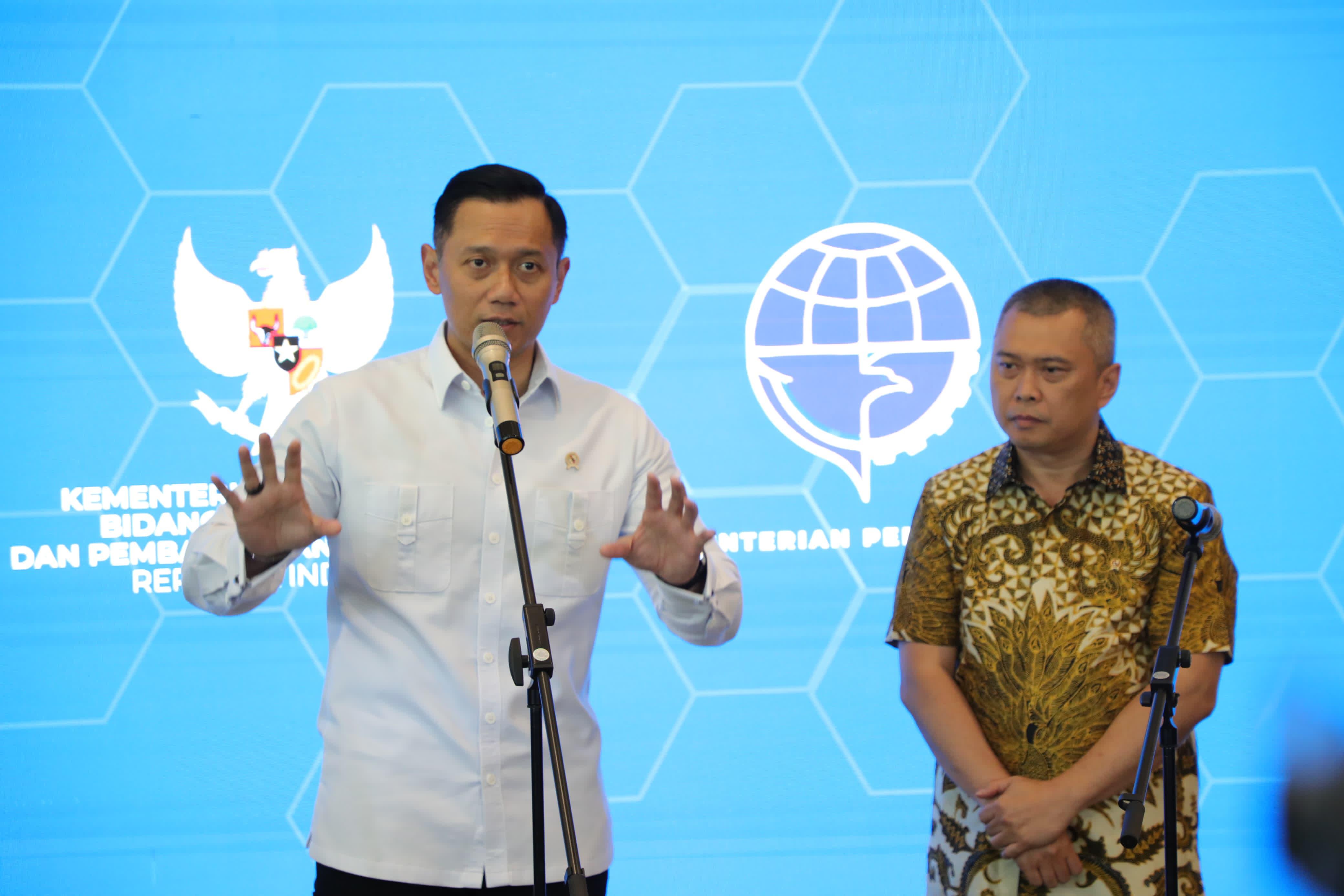 Menteri Koordinator (Menko) Infrastruktur dan Pembangunan Kewilayahan Agus Harimurti Yudhoyono (SinPo.id/Sigit)