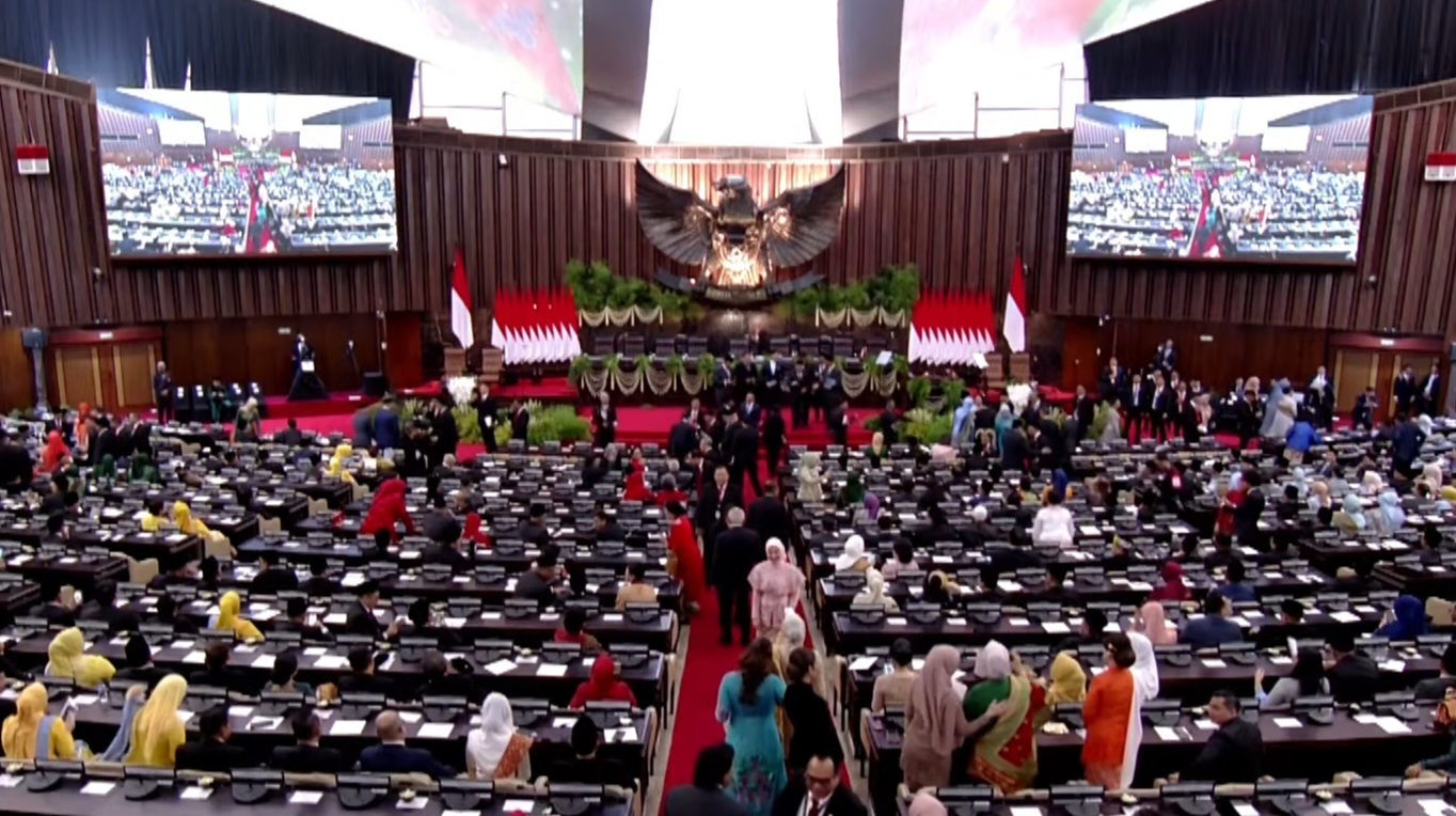 Gedung DPR/MPR RI saaat Pelantikan Presiden-Wapres (SinPo.id/YouTube SinPoTv)