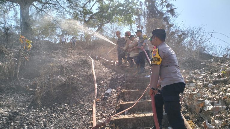 Pemadaman kebakaran hutan di Lumajang (SinPo.id/ Humas Polri)