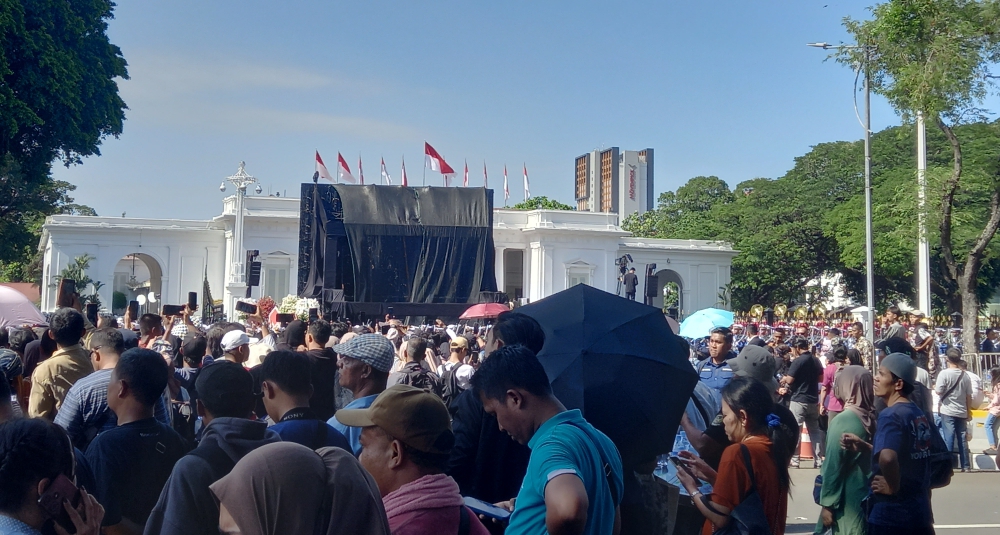 Kondisi Istana Merdeka di sore hari (SinPo.id/ Firdausi)