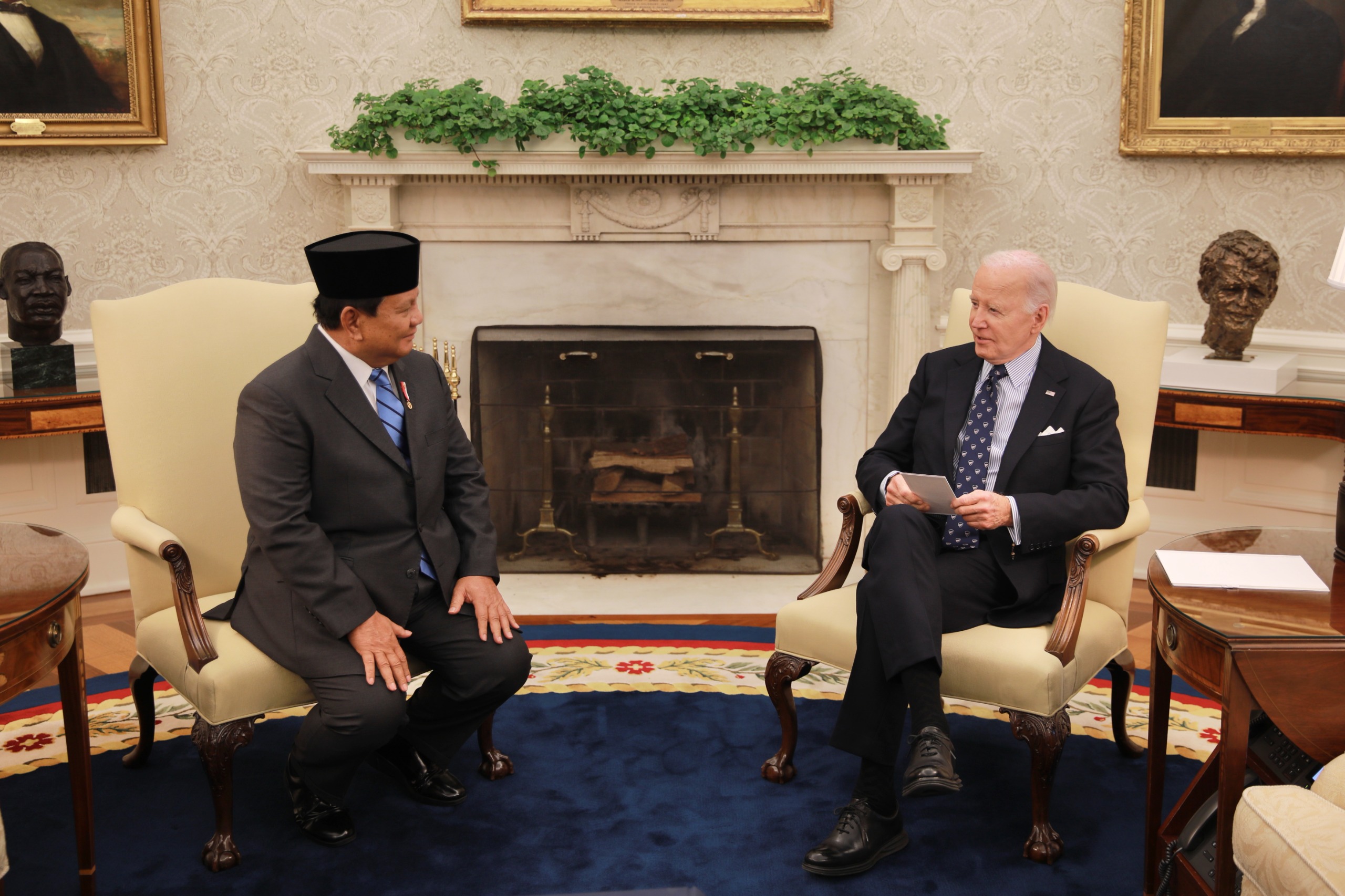 Pertemuan Presiden Prabowo dengan Joe Biden di Gedung Putih, AS (Sinpo.id/Tim Media)