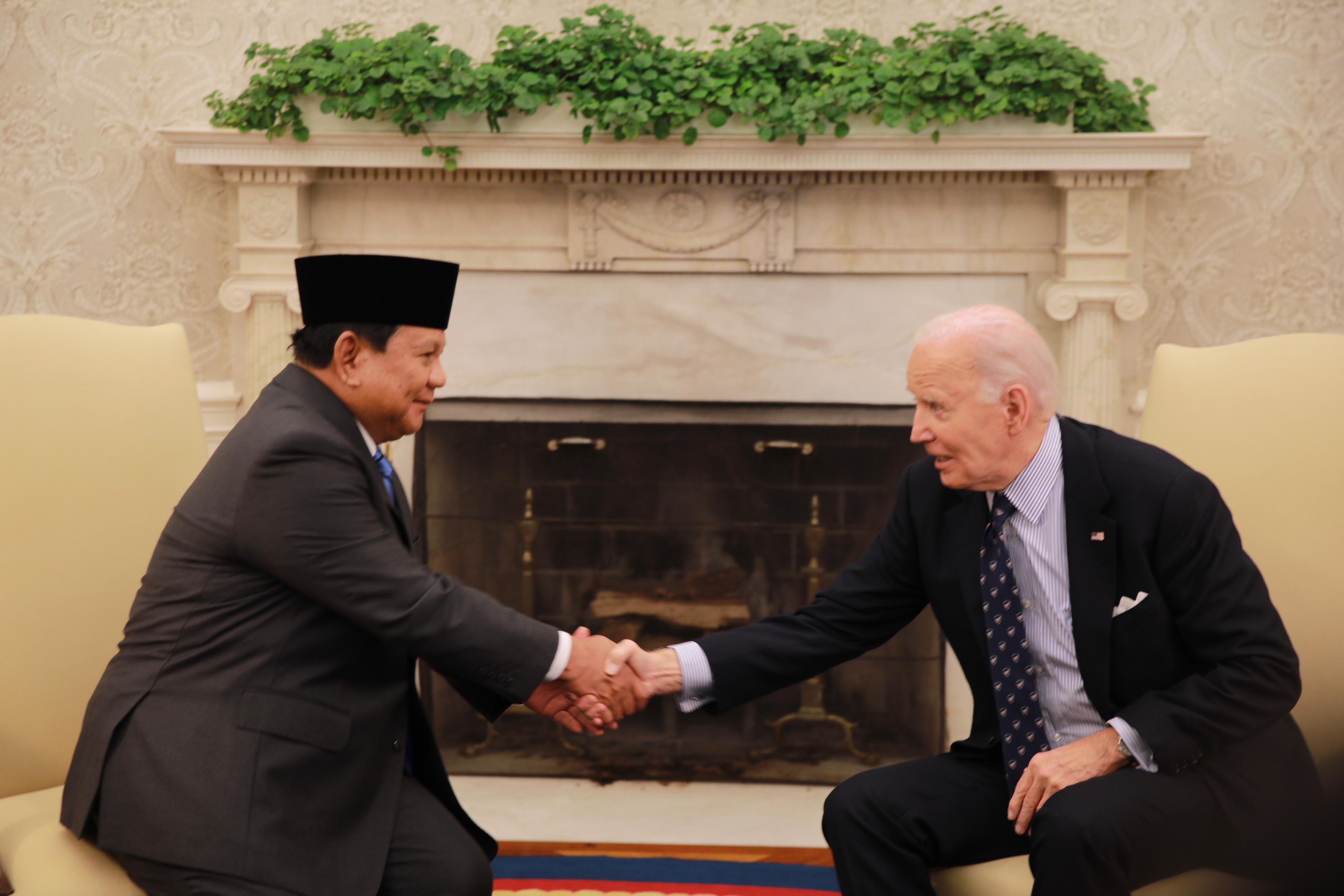 Presiden RI Prabowo Subianto dan Presiden AS Joe Biden. (SinPo.id/Sekretariat Presiden)