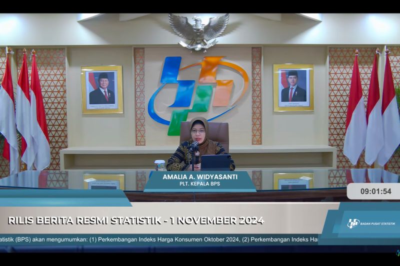 Pelaksana Tugas (Plt) Kepala Badan Pusat Statistik (BPS) Amalia Adininggar Widyasanti. (SinPo.id/tangkapan layar)