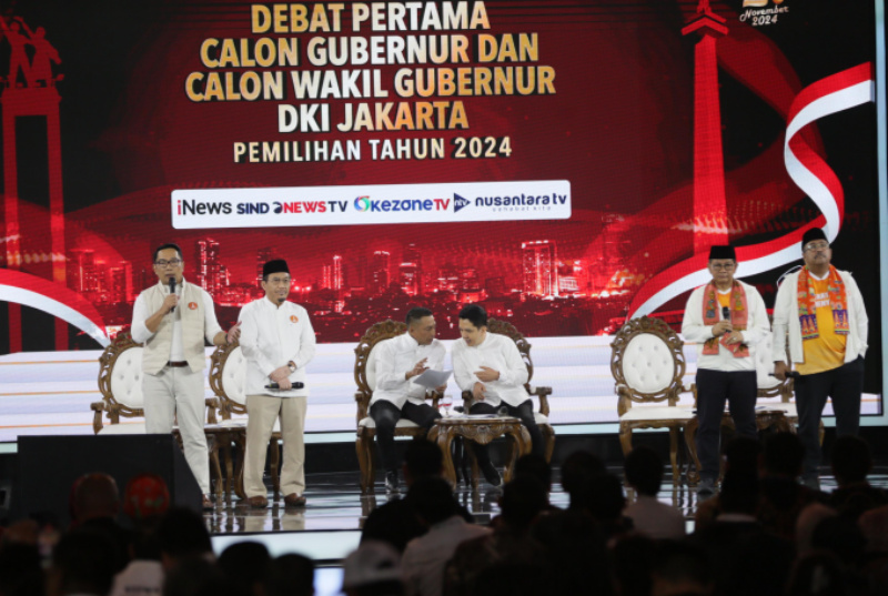 Debat Pilgub Jakarta (SinPo.id/ Ashar)