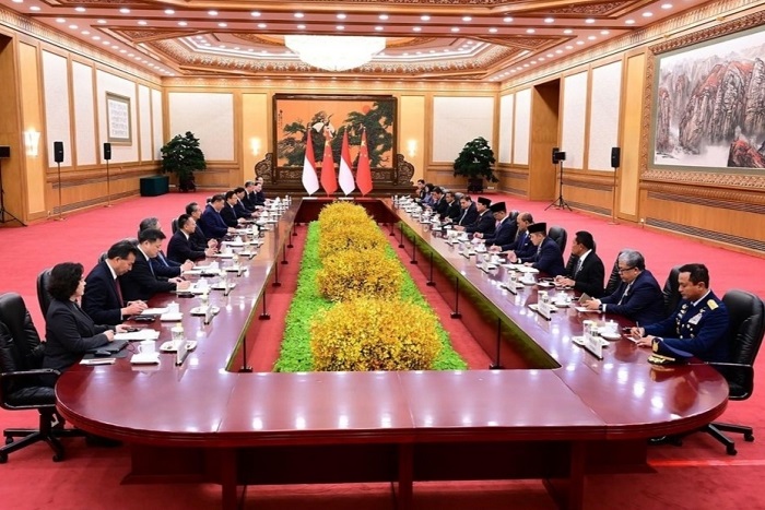 Pertemuan bilateral Presiden RI Prabowo Subianto dengan Presiden China Xi Jinping. (SinPo.id)