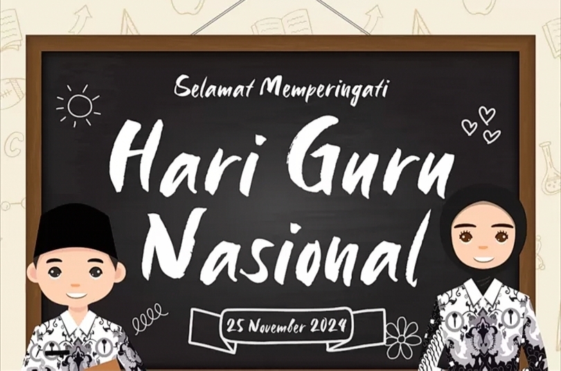 Ilustrasi peringatan Hari Guru Nasional 2024 (SinPo.id/Twibbonize)