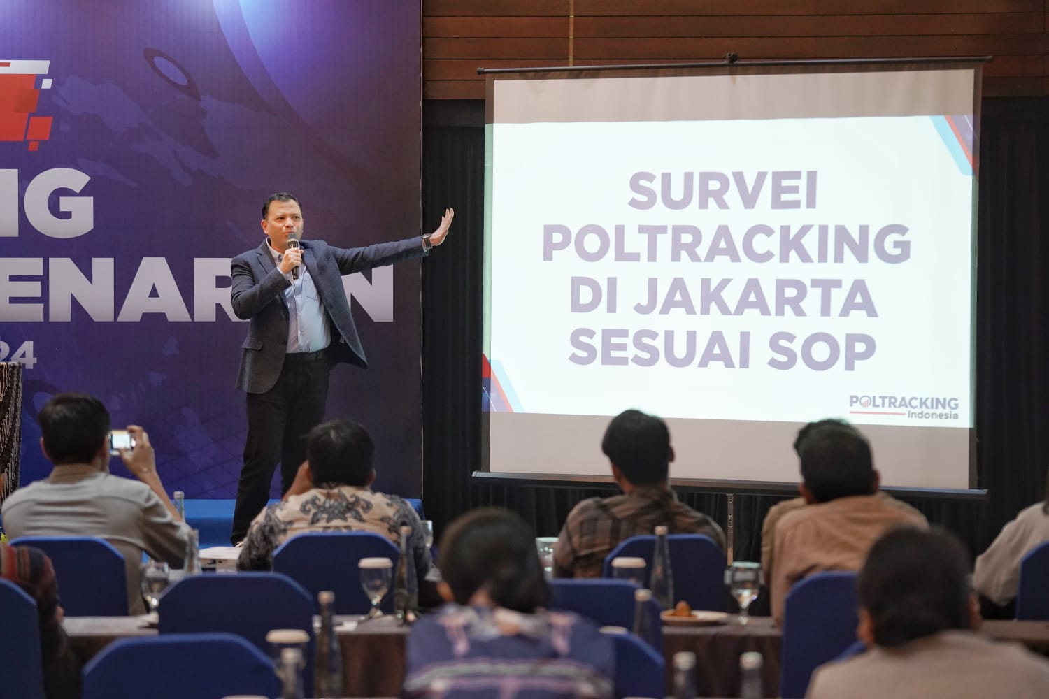 Pemaparan survei Poltracking Indonesia (Sinpo.id/Poltracking)