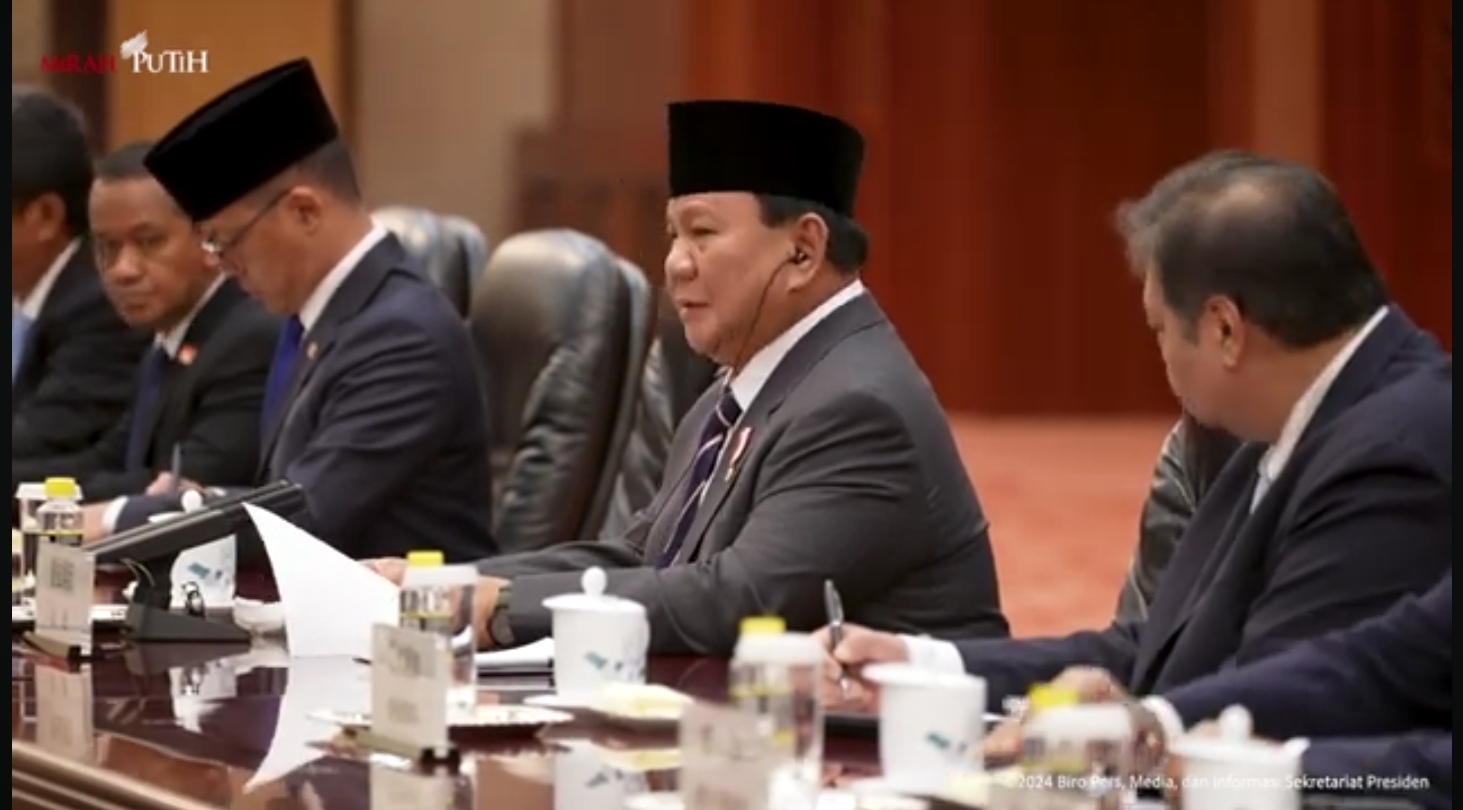 Presiden RI Prabowo Subianto di Beijing. (SinPo.id/tangkap layar Setpres)