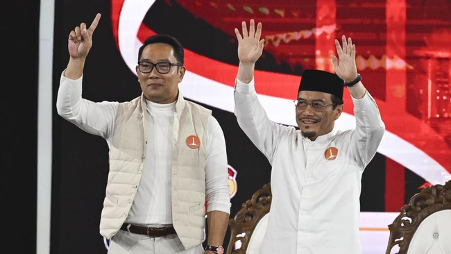 Calon Gubernur dan Wakil Gubernur Jakarta nomor urut 01, Ridwan Kamil-Suswono (RIDO). (SinPo.id/Antara)