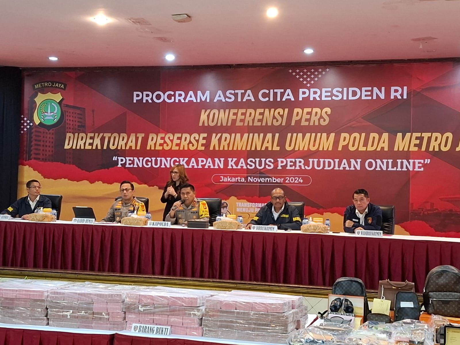 Konferensi pers judi online Komdigi (SinPo.id/ Firdausi)