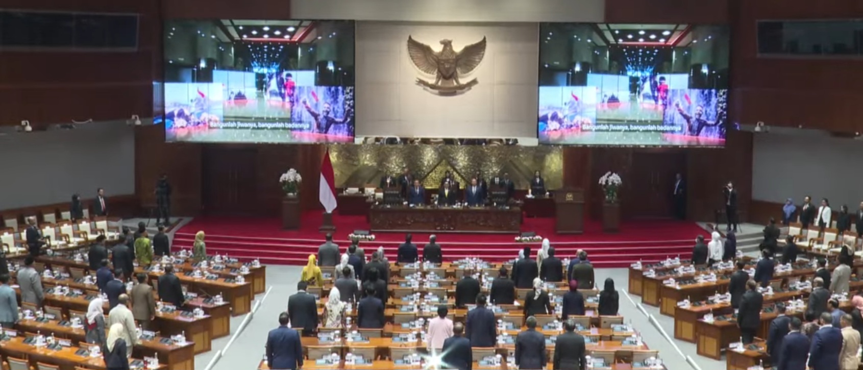 DPR RI hari ini menggelar Rapat Paripurna ke-8 Masa Sidang I Tahun Sidang 2024-2025. (SinPo.id/tangkapan layar)