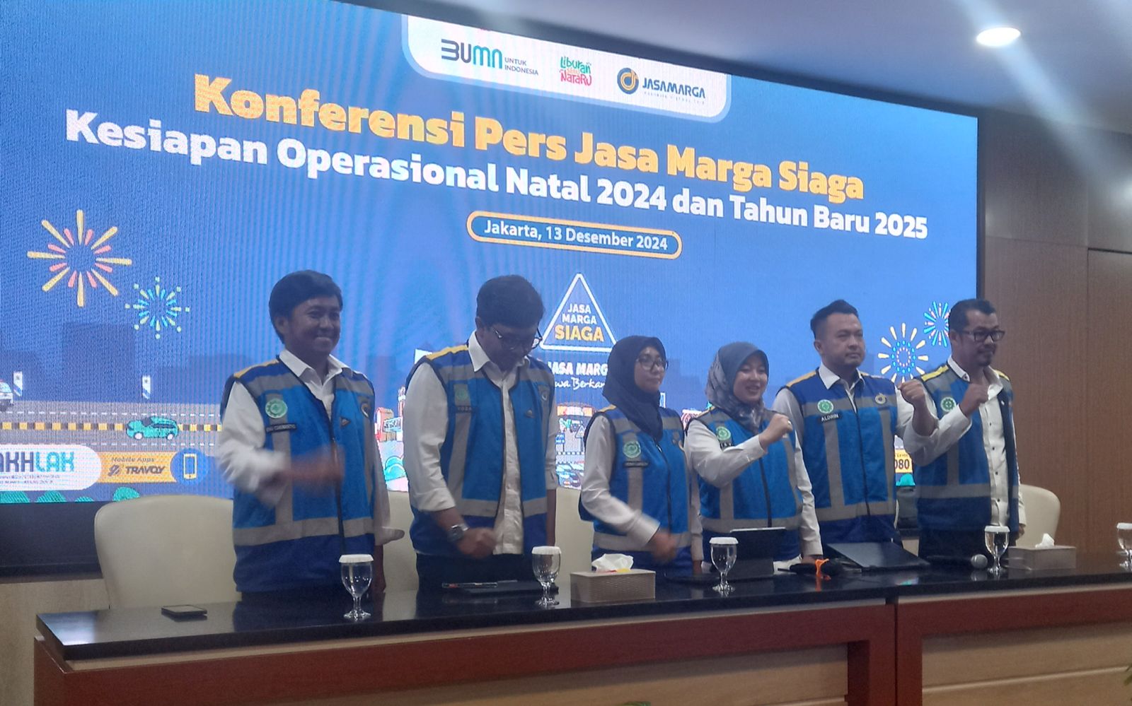 Konfrensi pers Jasa Marga (SinPo.id/Firdausi)