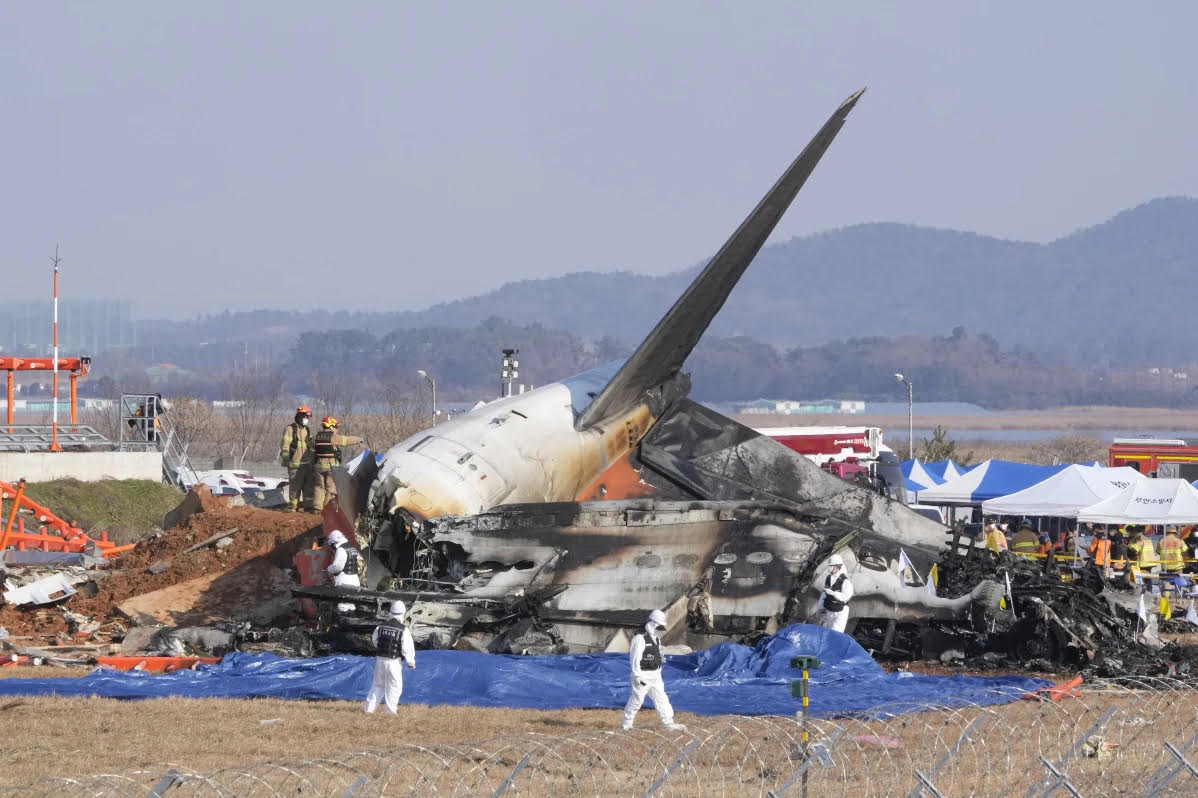 Kecelakaan tragis Jeju Air di Korsel. (SinPo.id/AP)