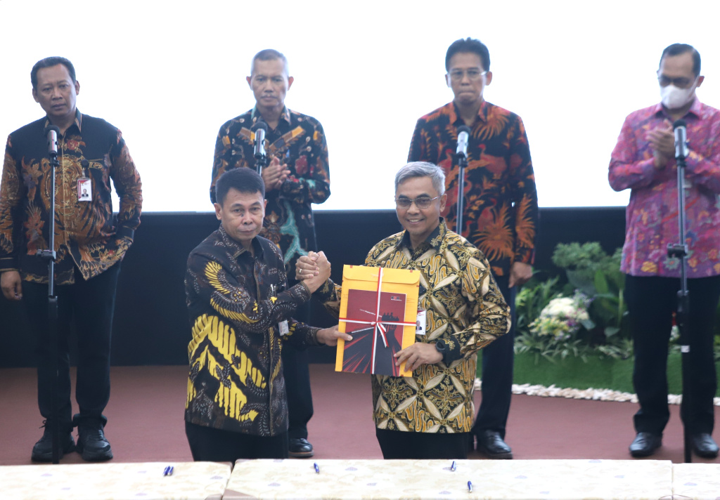 KPK menggelar serah terima jabatan (Sertijab) Pimpinan dan Dewas KPK Periode 2024-2029 di Gedung Merah Putih KPK (Ashar/SinPo.id)