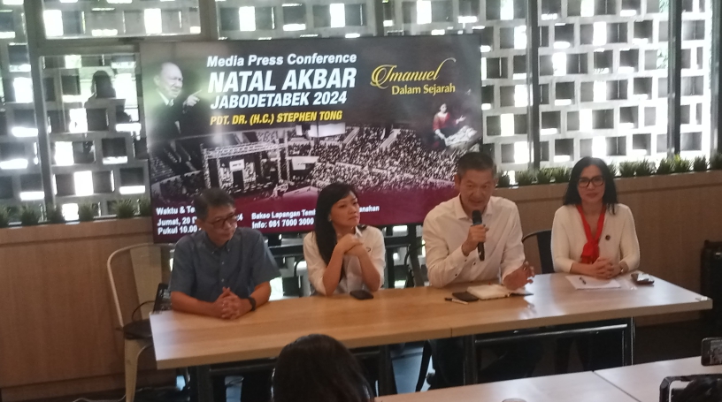 Konferensi pers Natal Akbar Jabodetabek (SinPo.id/ Tri Setyo)