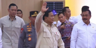 Presiden Prabowo Subianto di Apel Kasatwil Polri (SinPo.id/ Dok. Polri)