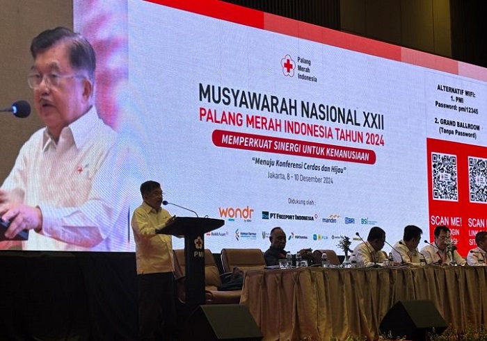 Jusuf Kalla dalam Munas PMI. (SinPo.id/dok. PMI)